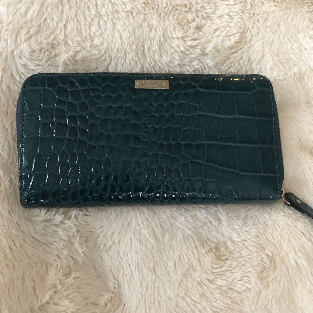 Kate space blue patent leather wallet